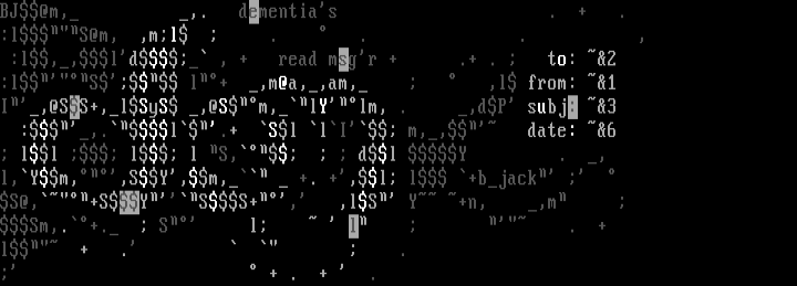 Message Header (Dementia) by Black Jack