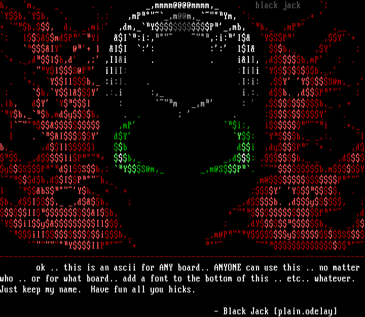 Ascii for ANYONE by Black Jack