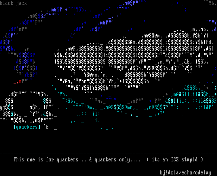 Isz Menu (Quackers) by Black Jack