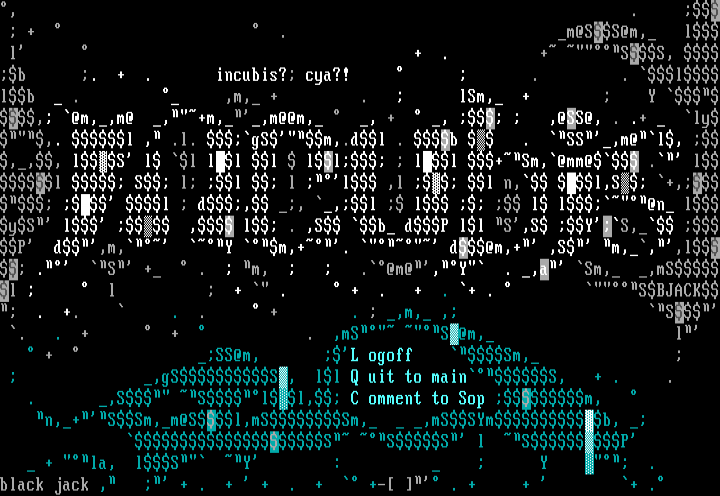 Goodbye Menu Ascii (Incubis) by Black Jack