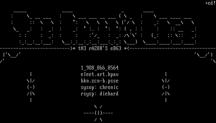 The Razor's Edge Ascii - 2 by Edicius