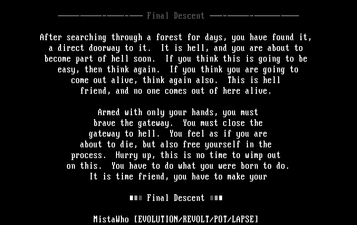 Final Descent by Mistawho