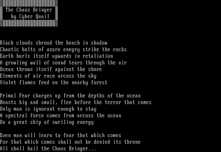 Literature by Cyber Quail