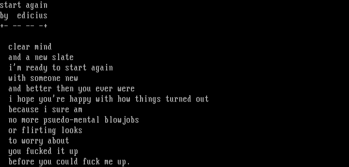 'start again' by edicius