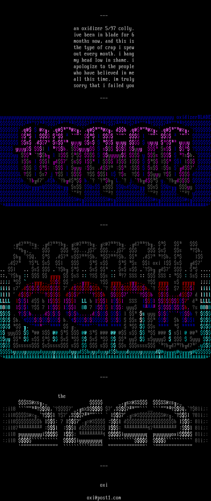 may ascii crap by oxidizer