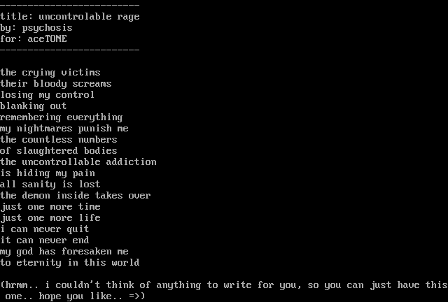 'uncontrollable rage' by psychosis