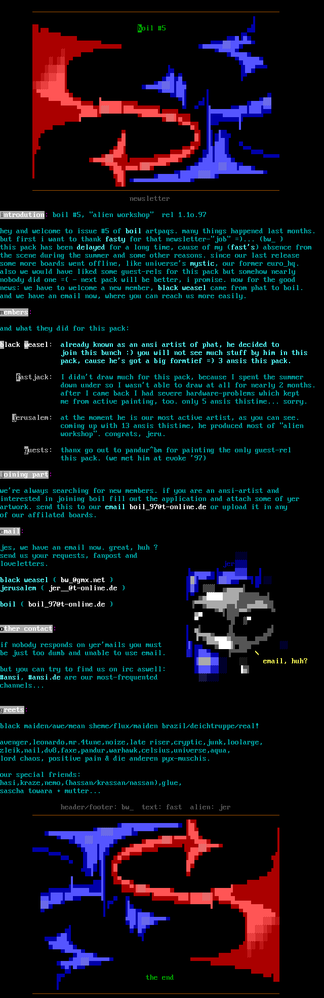 boil #5 "alien workshop" newsletter