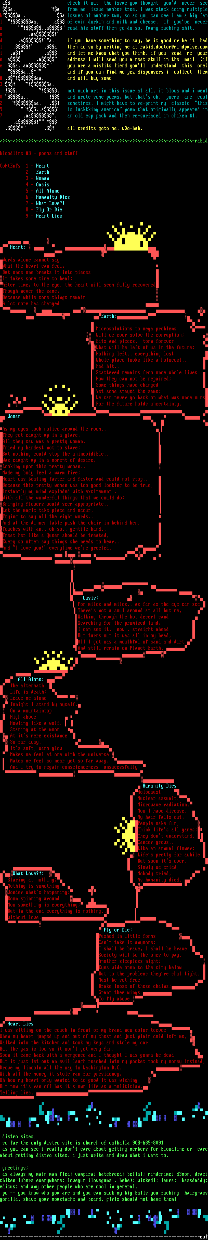 bloodline issue number tree by rabid doctor