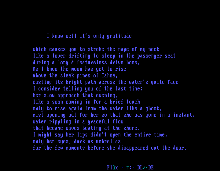 'I know well it's only gratitude' by Flux