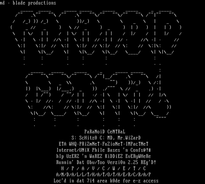 Paraniod Central Ascii by Mass Destruction