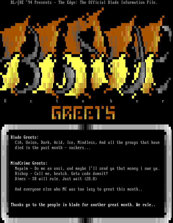 Blade Greets... - November by Staff