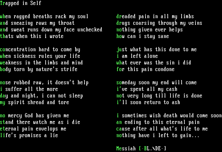 'Trapped In Self' by Messiah