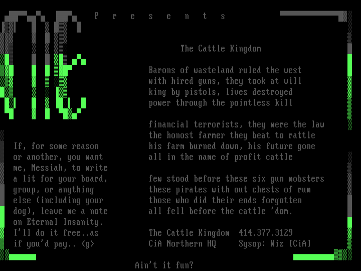 'The Cattle Kingdom' by Messiah