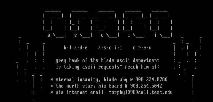 Blade Ascii Crew! by Grey Hawk