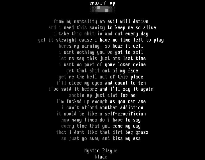 'smokin up' by mystic plague