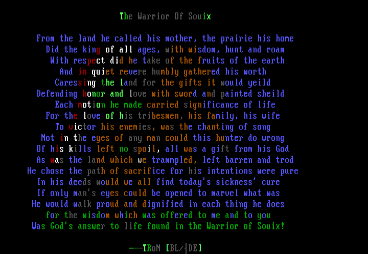 'the warrior of souix' by tron powerhouse