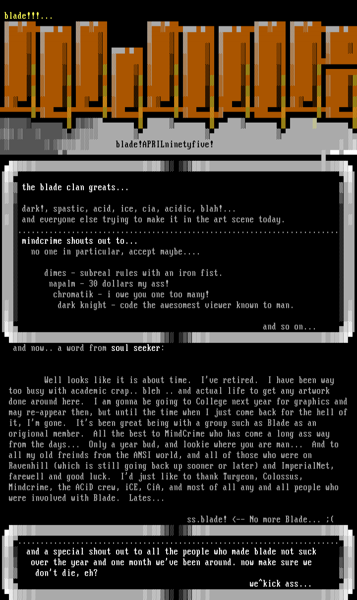 the greets! - april 1995 by staff