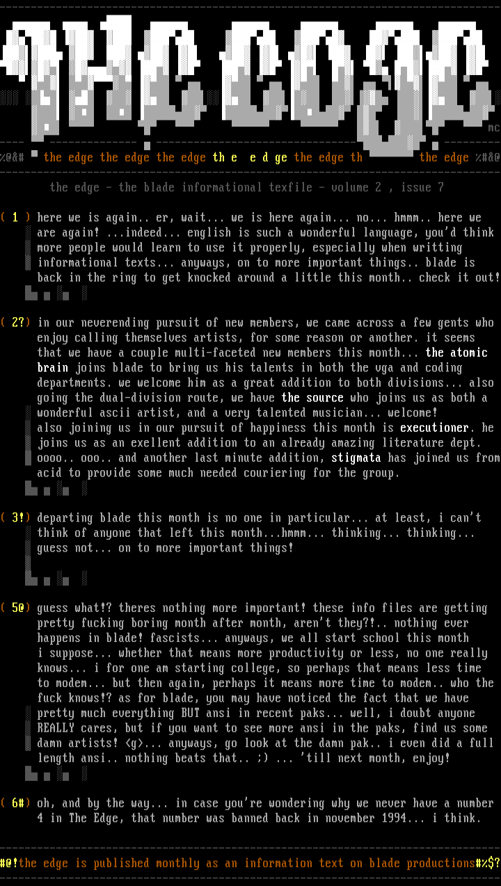 the edge! - volume 2 issue 7 by staff