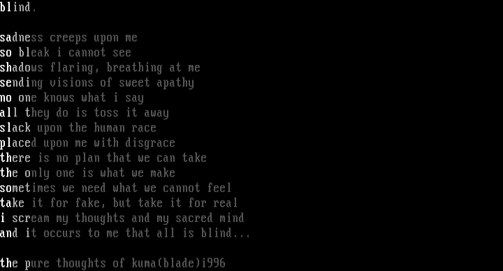 'blind' by kuma