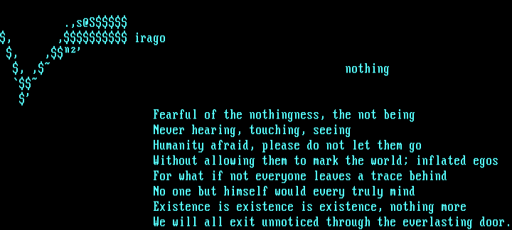 'nothing' by virago