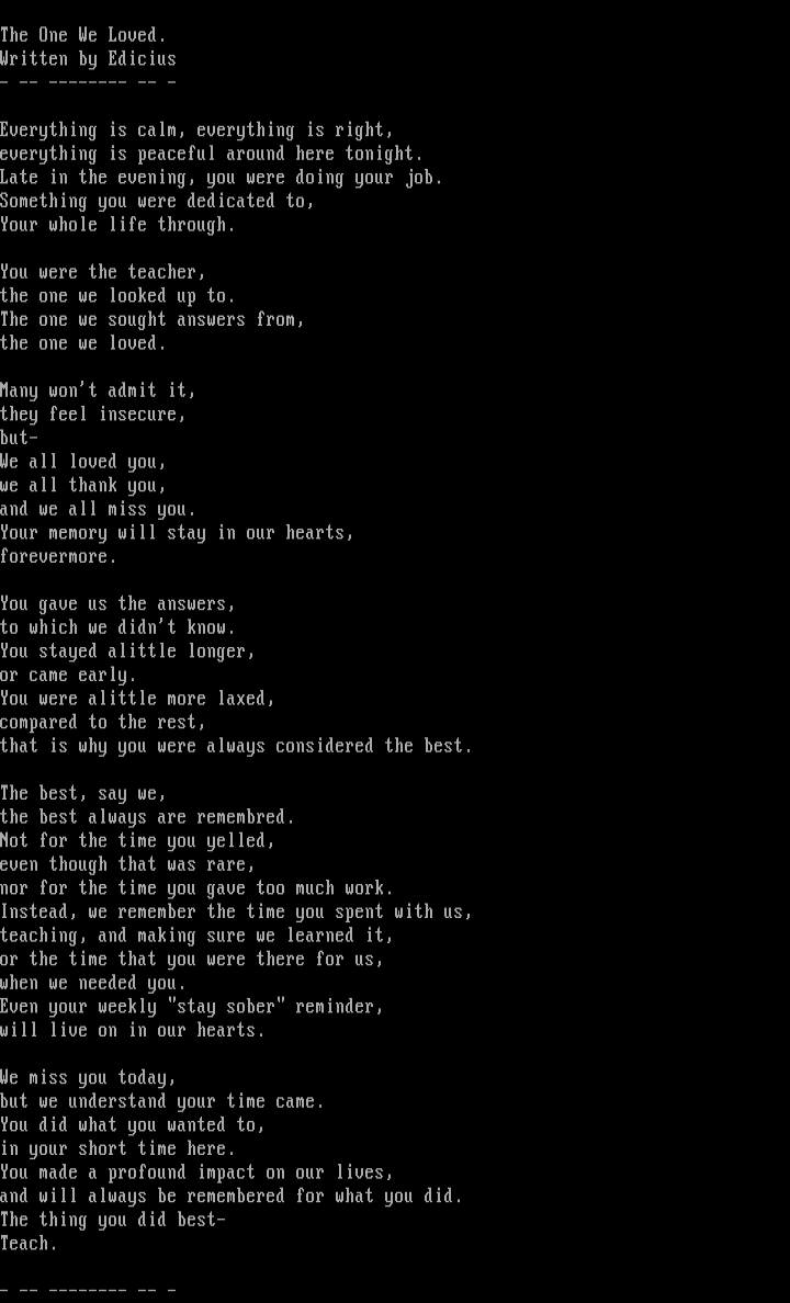 'the one we loved' by edicius