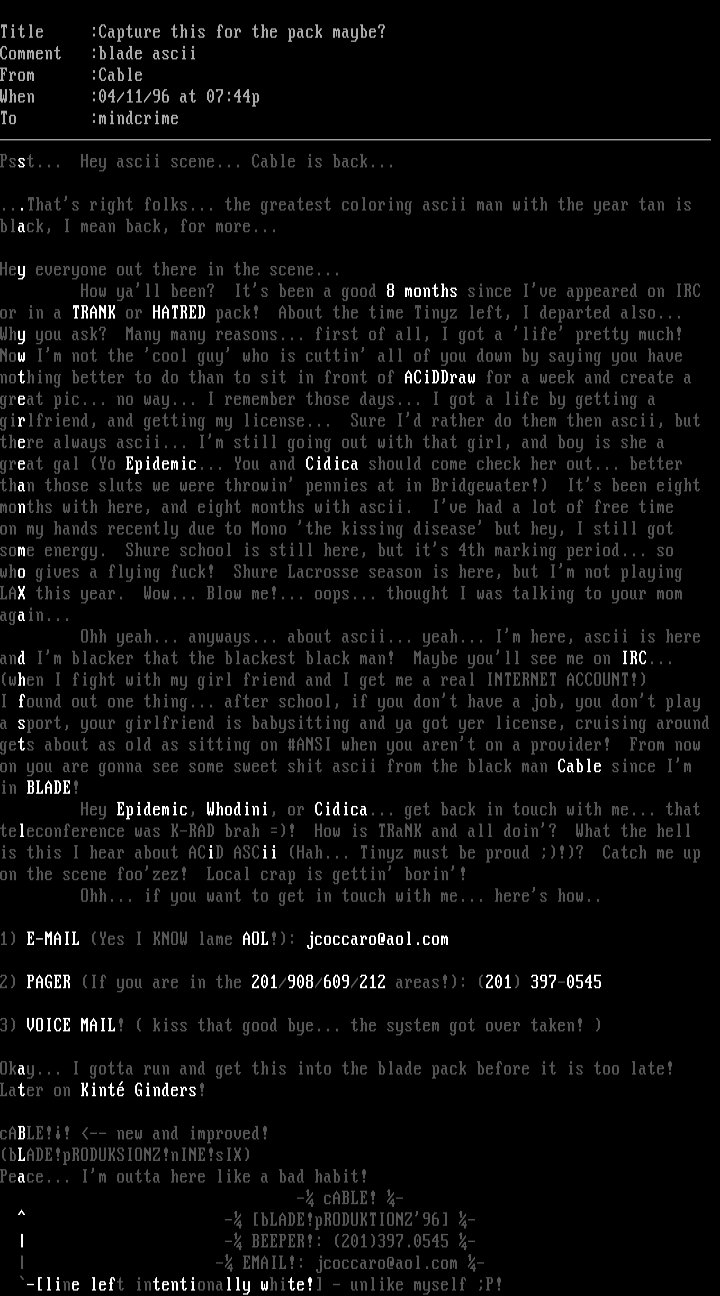 the infoez on cable! by cable