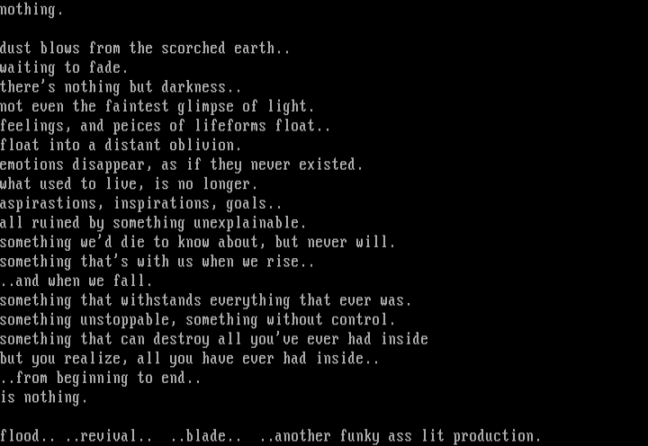 'nothing' by flood