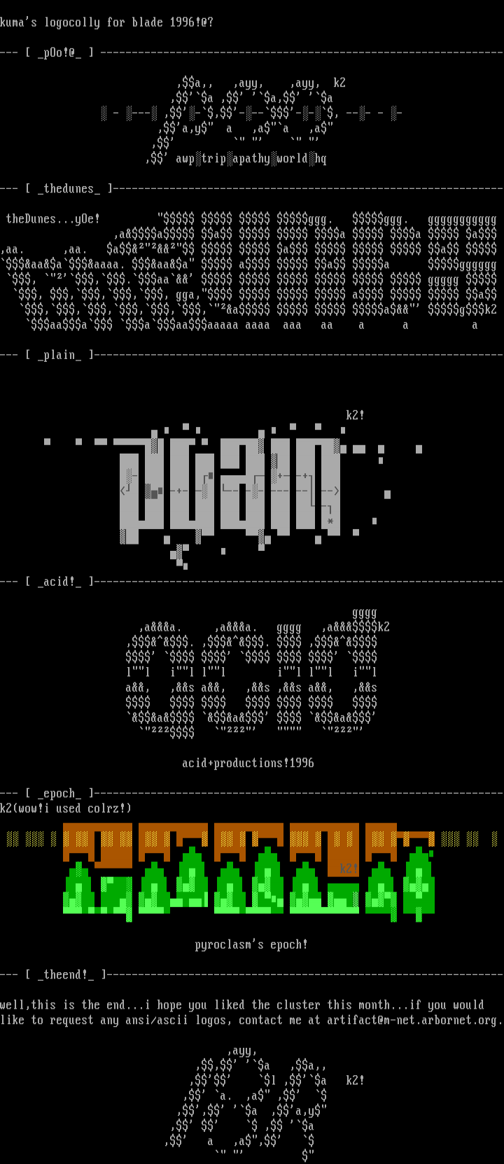 ascii with some ansi!?@# by kuma