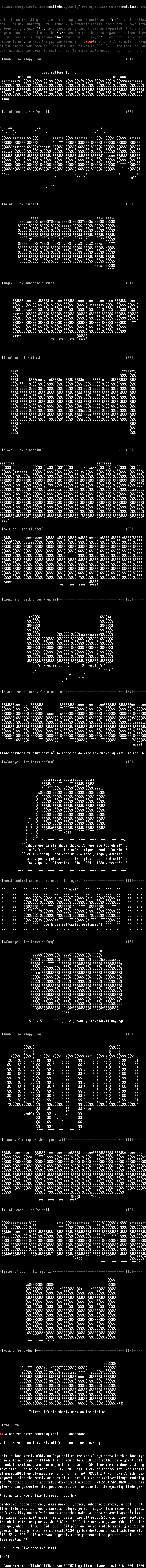 an ascii collection!?!#& by mass murderer