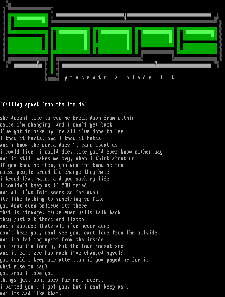 'falling apart from the inside' by sparc