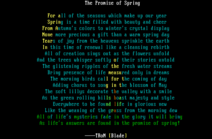'the promise of spring' by tron powerhouse
