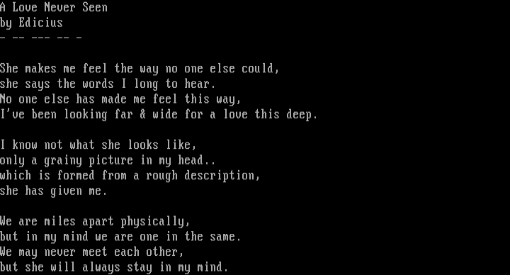 'a love never seen' by edicius