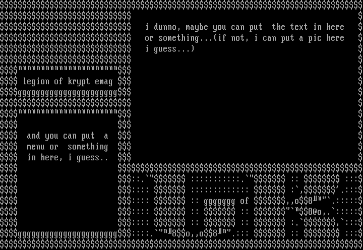 legend of krypt ascii by zempf