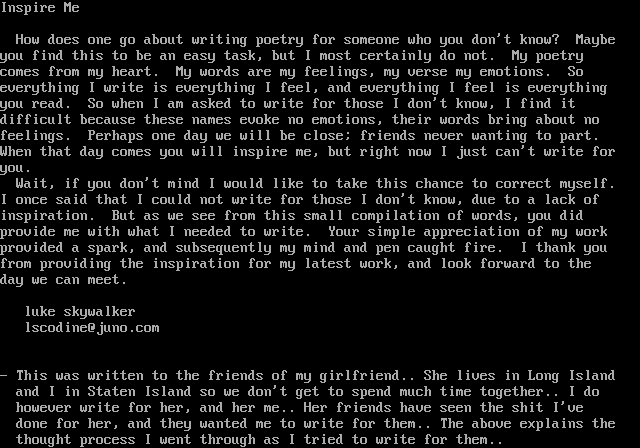 'inspire me' by luke skywalker