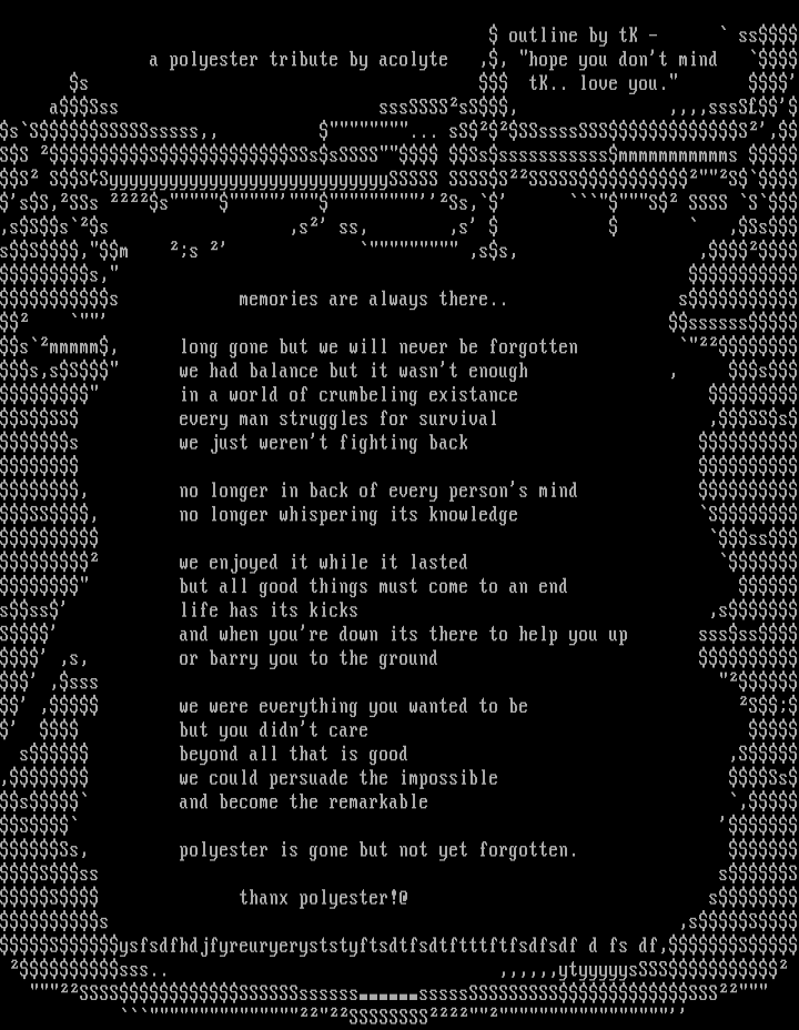 'polyester' by acolyte