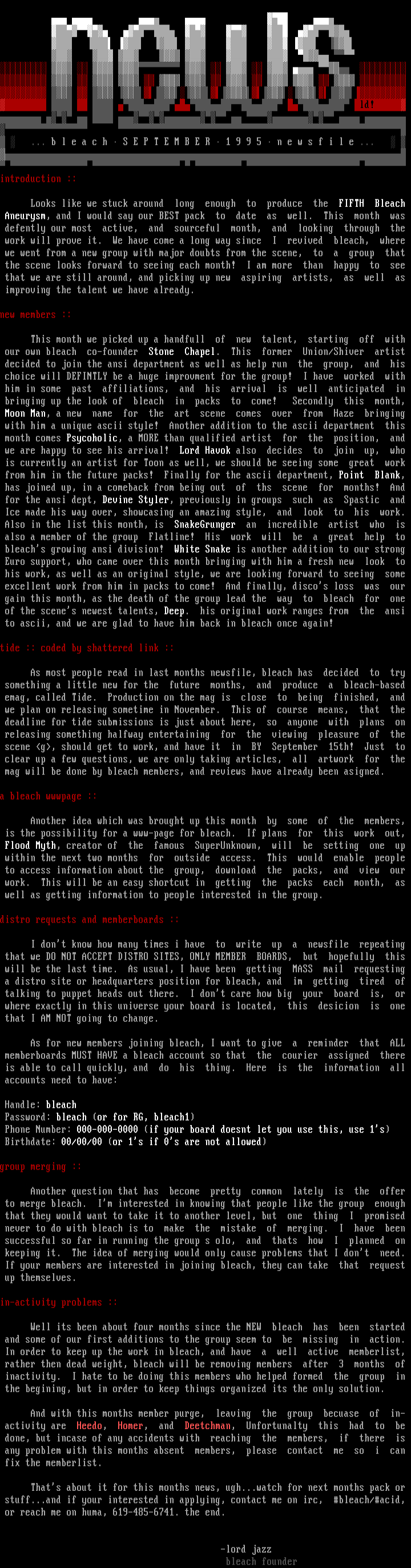 Bleach September News-File by Bleach
