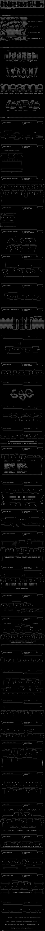 Ascii logo & small pics cluster by Multiple artists