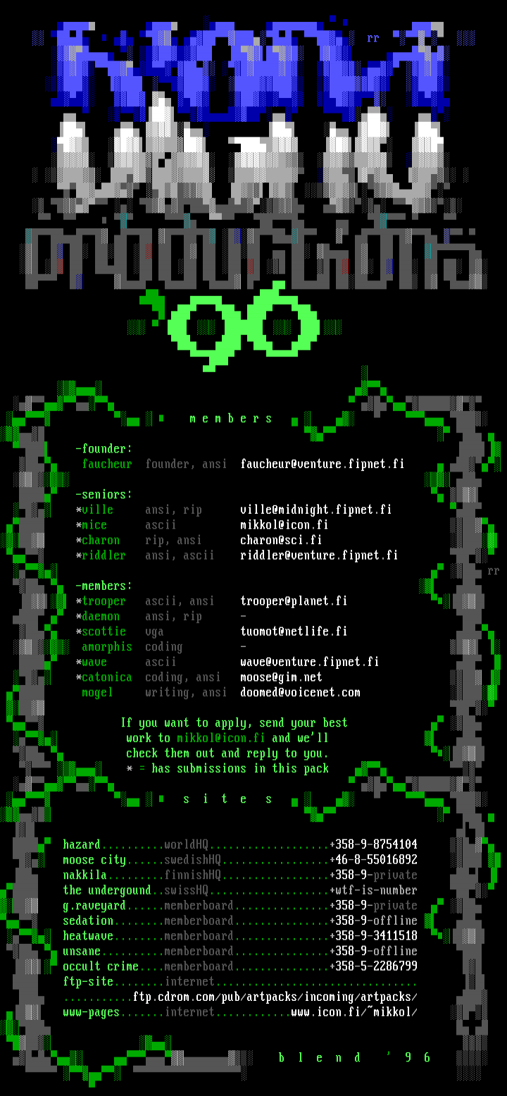 memberlist 10/96 by blend staff