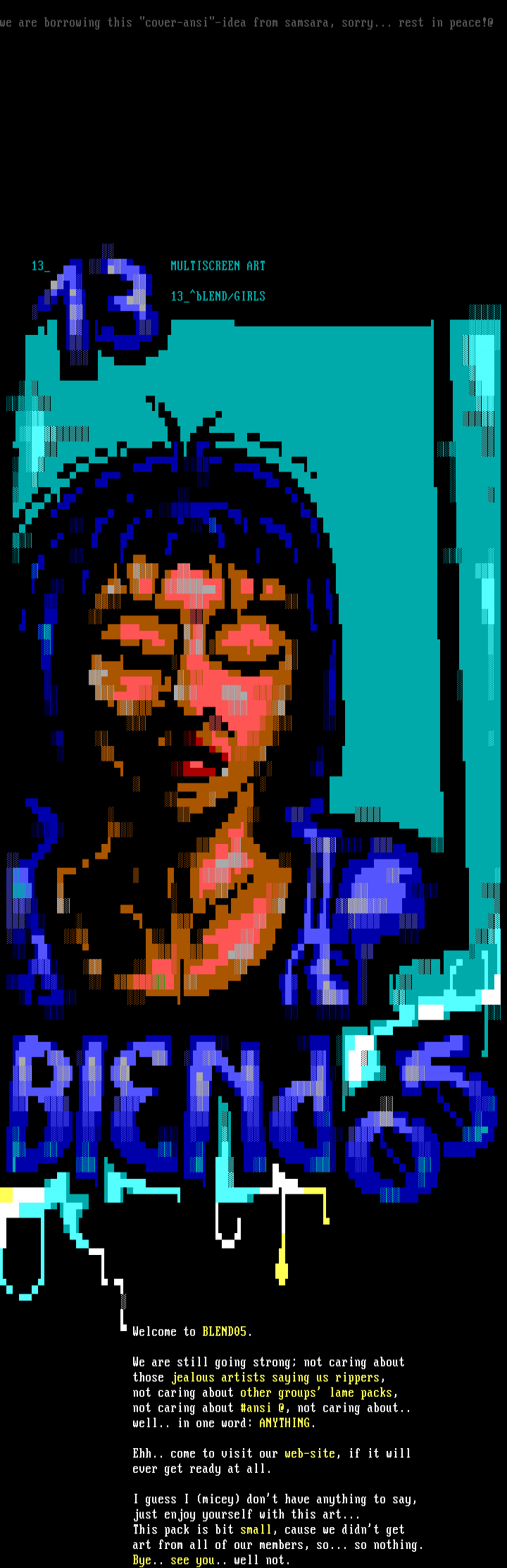 cover ansi of blend05 by ville