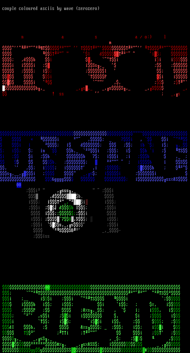 anscii cluster by wave