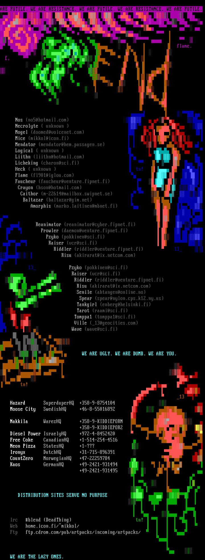 Memberlist 01/1997 by Tankgirl/Ville