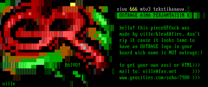 outrage, apinan raivolla! by ville