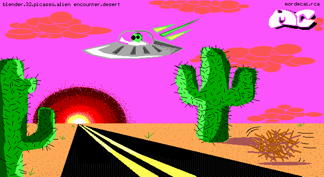 Picasso Style Desert Encounter by mordecai