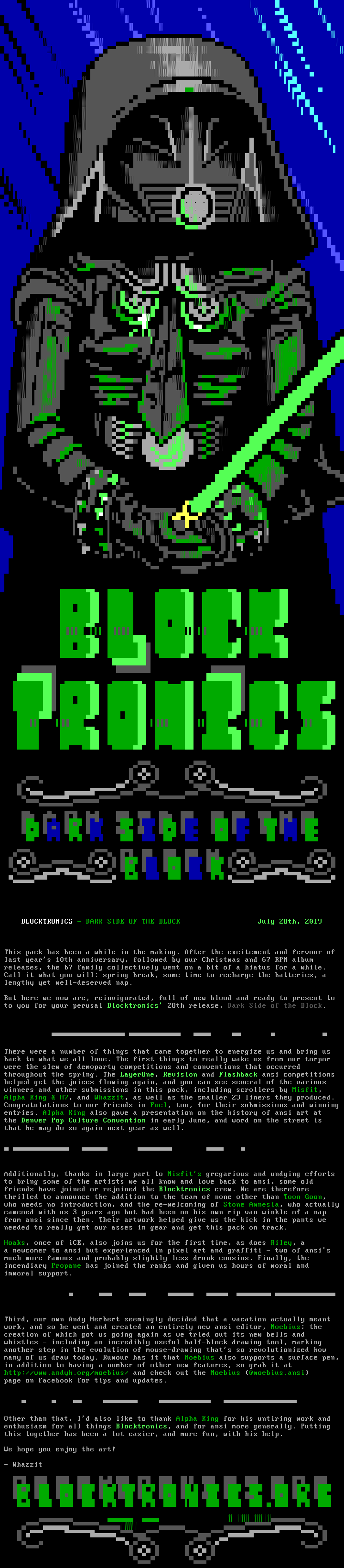 Dark Side of the Block NFO by Whazzit