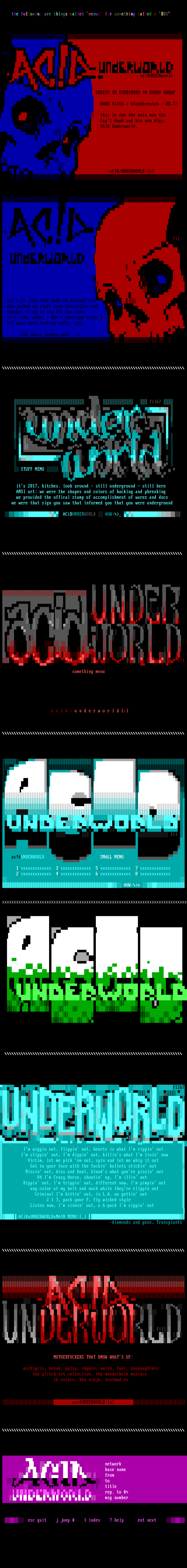 ACiD Underworld menu colly by filth