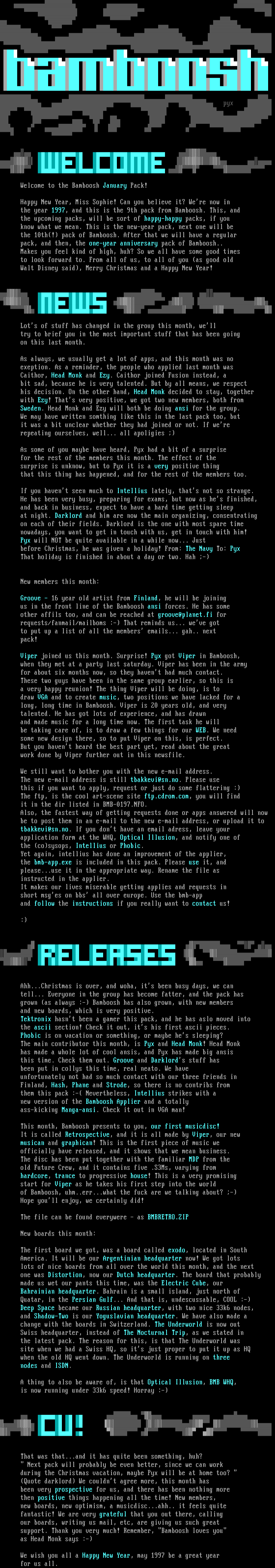 Bamboosh January Newsfile by Pyx
