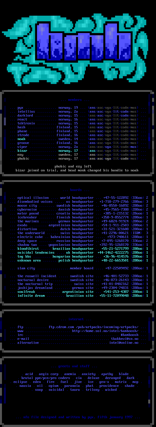 Bamboosh 0297 info file by Bamboosh staff