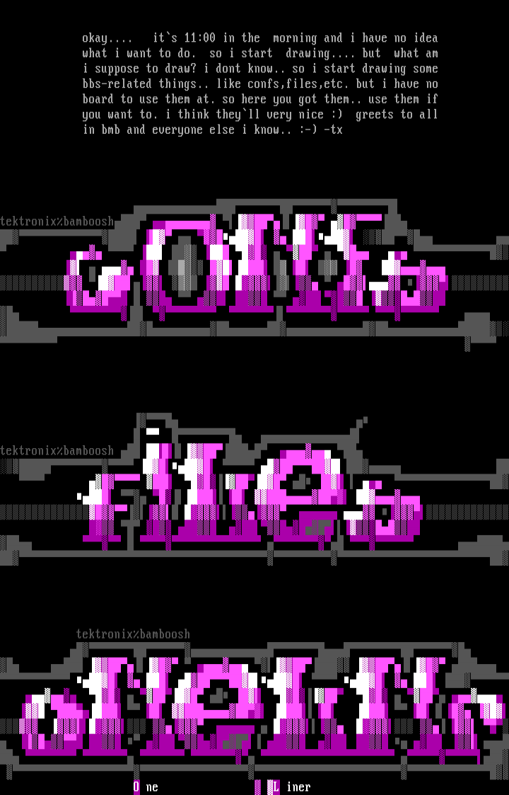 confs,files,onelnr by tektronix