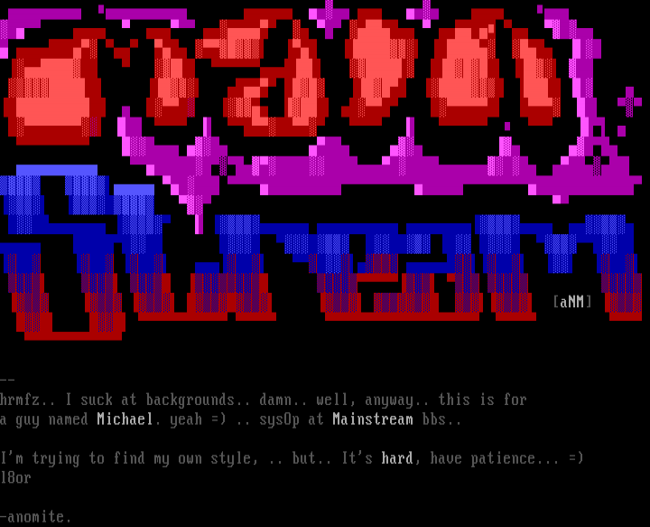 mainstream bbs by anomite