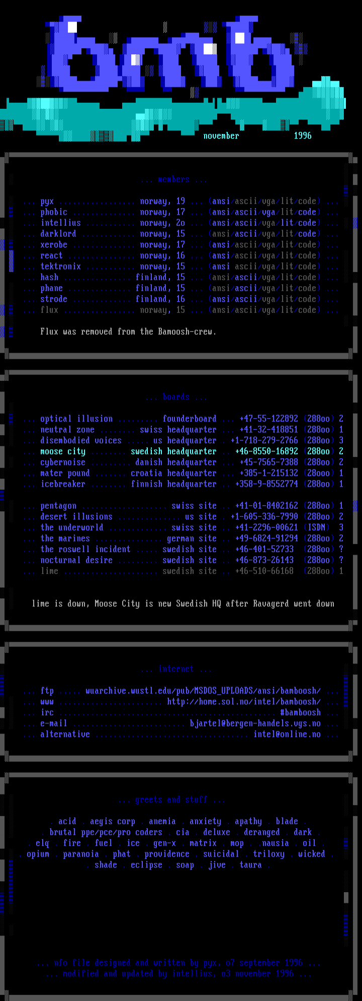 bamboosh november info file by pyx & intellius